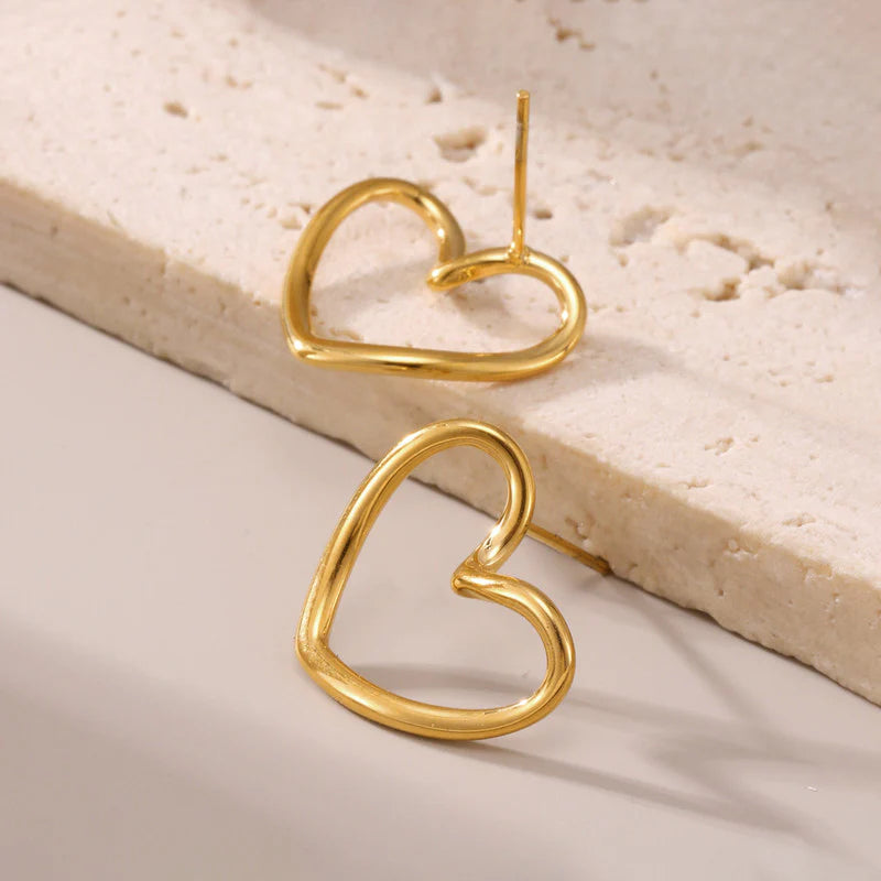 Hollow Heart Earrings